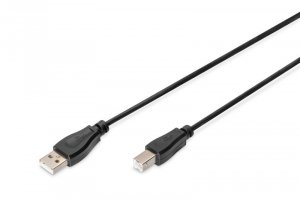 Digitus Kabel połączeniowy USB 2.0 HighSpeed Typ USB A/USB B M/M 1,8m  Czarny