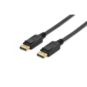 EDNET Kabel połączeniowy DisplayPort 1.2 z zatrzaskami 4K 60Hz UHD Typ DP/DP M/M nylon 2m