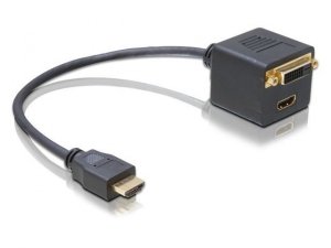 Delock Adapter HDMI(M)->HDMI(F)+DVI-D(F)(24+1)