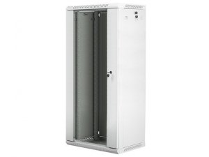 Lanberg Szafa instalacyjna wisząca 19 cali 27U 600X450mm szara (drzwi szklane)