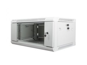 Lanberg Szafa instalacyjna wisząca 19 cali 4U 600X450mm szara (drzwi szklane)