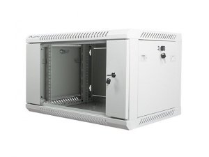 Lanberg Szafa instalacyjna wisząca 19 cali 6U 600X450mm szara (drzwi szklane)