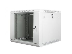 Lanberg Szafa instalacyjna wisząca 19 cali 9U 600X600mm szara (drzwi szklane)