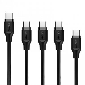 AUKEY CB-CMD5 zestaw 5 szt. szybkich kabli Quick Charge USB C-USB 3.0 | 1x2m i 3x1m i 1x0.3m | 5 Gbps