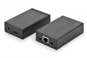 Digitus Przedłużacz/Extender HDMI do 120m po skrętce Cat.5e UTP lub IP, 1080p 60Hz FHD, IR, audio(zestaw)