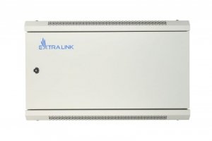 Extralink Szafka wisząca rack 6U 600x450 szara z metalowymi drzwiami