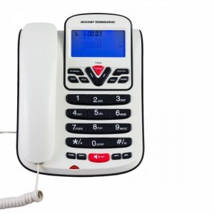 Mesmed Telefon stacjonarny Mescomp MT 838 Fabian szaro-czarny