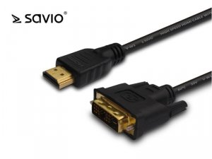 Elmak Kabel HDMI SAVIO CL-139 HDMI AM 19pin - DVI-D M 18+1 4Kx2K 1,8m