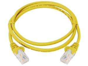 4world Kabel sieciowy CAT 5E UTP żółty 1m w zestawie 5szt.