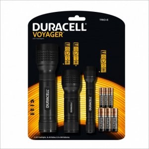 Duracell Latarka LED Voyager Trio-E Zestaw 3 szt. gumowy uchwyt +6XAA 5XAAA