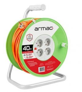 Armac Przedłużacz bębnowy 40M 4X2P+Z 16A 3680W 3x1.5MM  H05VV-F