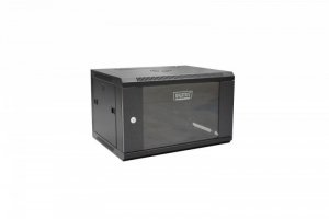 Digitus Szafa wisząca jednosekcyjna 19 cali 6U 368/600/450mm drzwi szklane Czarna
