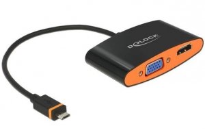 Delock Adapter SLIMPORT/MYD P(M)-HDMI(F)+VGA(F)+USB