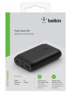 Belkin PowerBank 10k 15W Black 15cm USB C cable