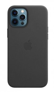 Apple Skórzane etui z MagSafe do iPhone'a 12 Pro Max- czarne
