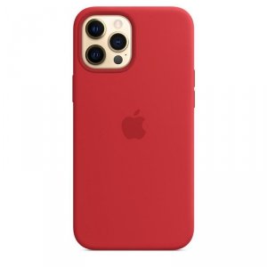 Apple Silikonowe etui z MagSafe do iPhonea 12 Pro Max Czerwone