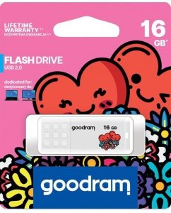 GOODRAM Pendrive UME2 16GB USB 2.0 Biały Edycja Walentynkowa