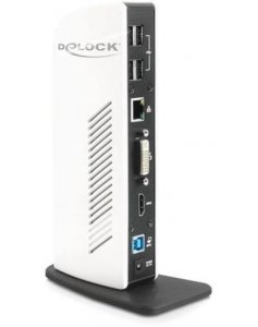 Delock Replikator portów USB 3.0-MIC,AUDIO,HDMI, DVI, LAN, 4X USB 2.0, 2X USB 3.0 + zasilanie