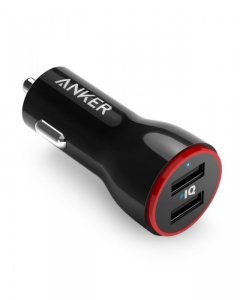 Anker Ładowarka samochodowa PowerDrive 2 24W Dual USB-A czarna