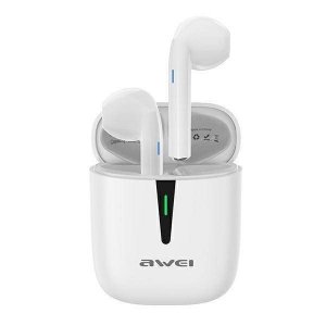 AWEI Słuchawki Bluetooth 5.0 T21 TWS + Stacja dokująca - białe