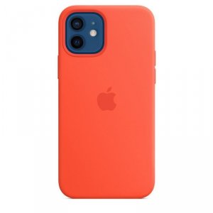 Apple Silikonowe etui z MagSafe do iPhonea 12 | 12 Pro - elektryczna pomarańcza