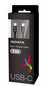 Adata Kabel USB-C do USB-C 3.2 100cm czarny 5Gbps