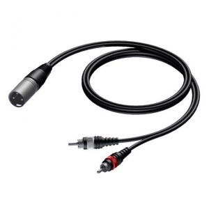 PROCAB Kabel audio XLR męski - 2X RCA/CINCH męski 1.5 m - CAB703/1.5