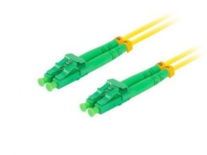 Lanberg Patchcord światłowodowy Sm Lc/Apc-Lc/Apc Duplex 3.0Mm 10M żółty