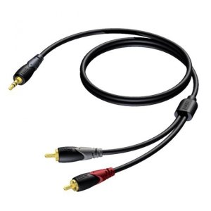 PROCAB Kabel 3,5 mm Jack Męski Stereo - 2x RCA/Cinch Męski 3 m - CLA711/3