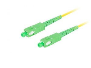 Lanberg Patchcord światłowodowy SM SC/APC-SC/APC SIMPLEX 3.0MM LSZH G657A1 1m żółty