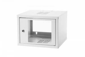 Digitus Szafa krosowa wisząca 19 4U rack 550x350, drzwi szyba, niedzielona, złożona, nośność 30kg szara