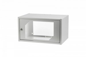 Digitus Szafa krosowa wisząca 19 6U rack 550x350, drzwi szyba, niedzielona, złożona, nośność 30kg, szara