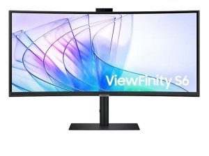 Samsung Monitor 34 cale ViewFinity S65VC VA 3440x1440 UWQHD 21:9 1xHDMI 1xDP 1xUSB-C (90W) 2xUSB 3.0 LAN (RJ45) 5ms HAS Webcam g
