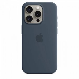 Apple Etui silikonowe z MagSafe do iPhonea 15 Pro - sztormowy błękit