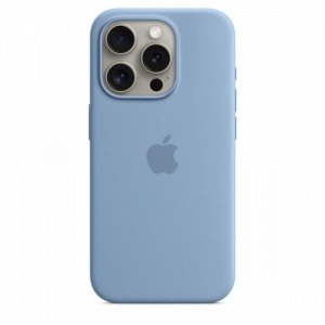 Apple Etui silikonowe z MagSafe do iPhonea 15 Pro - zimowy błękit