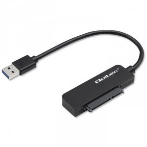 Qoltec Adapter SATA | Przejściówka na dysk SSD HDD 2.5 | USB 3.0 | Super speed 5Gb/s | 2TB
