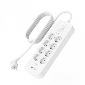 Belkin Listwa przeciwprzepięciowa SurgePlus 8x schuko 1xUSB-A 1xUSB-C 900J 2m