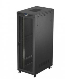 Lanberg Szafa instalacyjna rack stojąca 19 cali 47U 800x1200 czarna drzwi    perforowane LCD (flat pack) V2