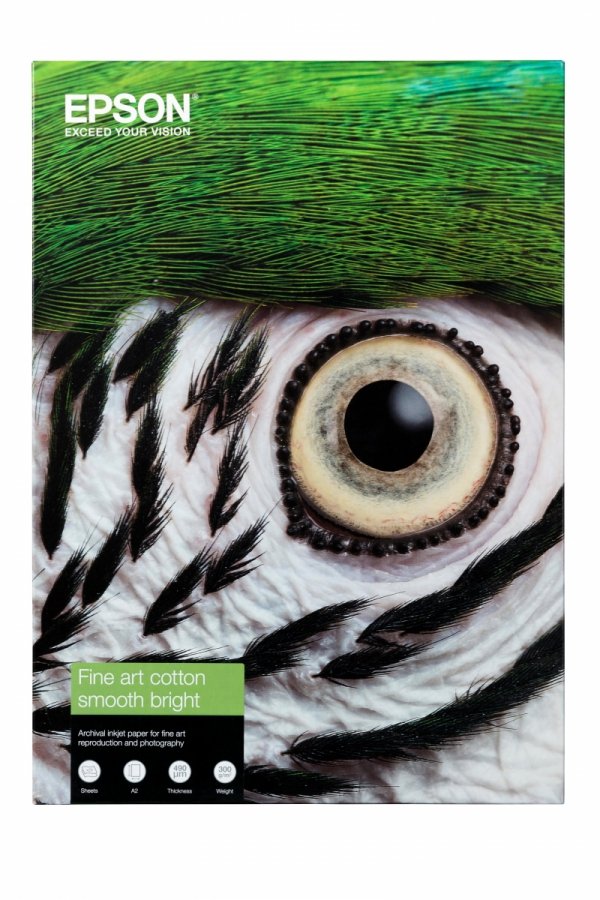 Epson Papier Fine Art Cotton Smooth Bright A2 25 Sheets 300g/m2 C13S450276