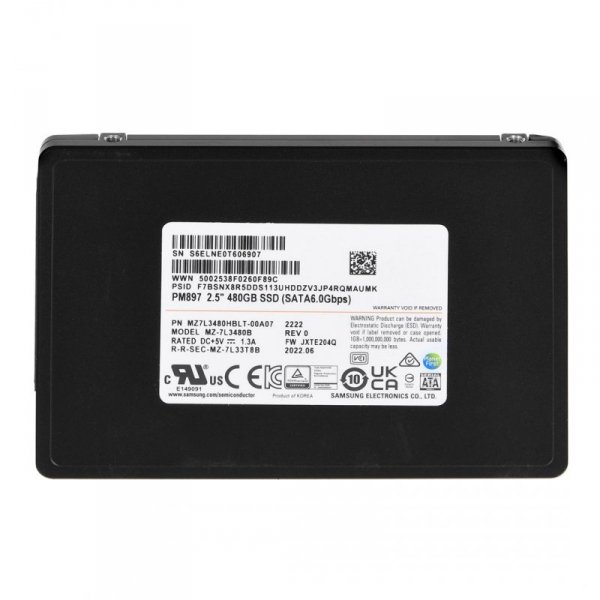 Dysk SSD Samsung PM897 480GB SATA 2.5&quot; MZ7L3480HBLT-00A07 (DWPD 3)