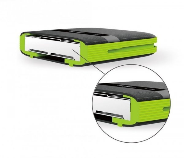 Dysk zewnętrzny HDD Silicon Power Armor A60 (2TB; 2.5&quot;; USB 3.2; 5400 obr/min; Green-Black; SP020TBPHDA60S3K)