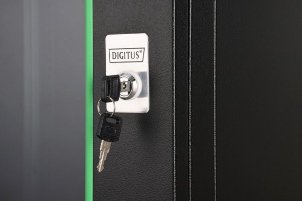Digitus Szafa sieciowa wisząca Dynamic 19" 9U rack 474x600x600mm, drzwi szyba, czarna, niezłożona, 60kg