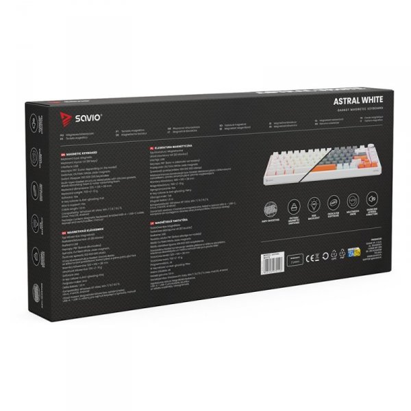 Savio Klawiatura magnetyczna ASTRAL White OUTEMU White jade RGB