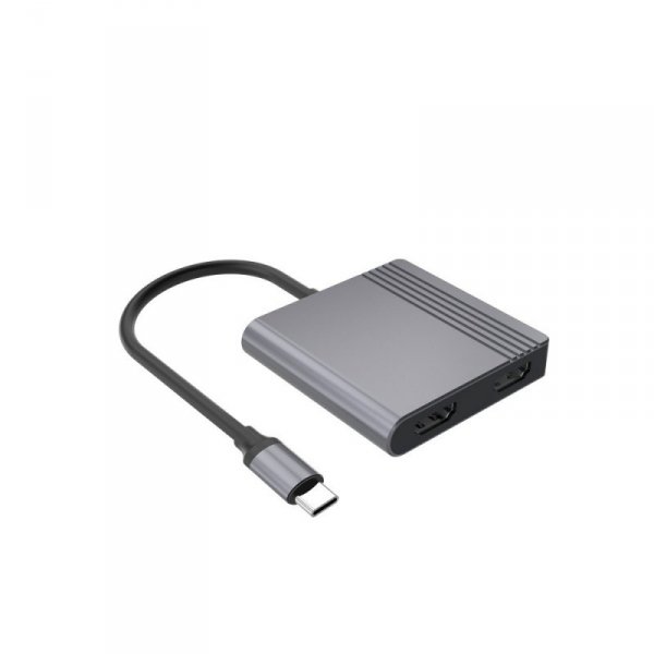 Gembird Adapter USB Type-C 3 w 1 (port USB + HDMI + PD), gwiezdna szarość