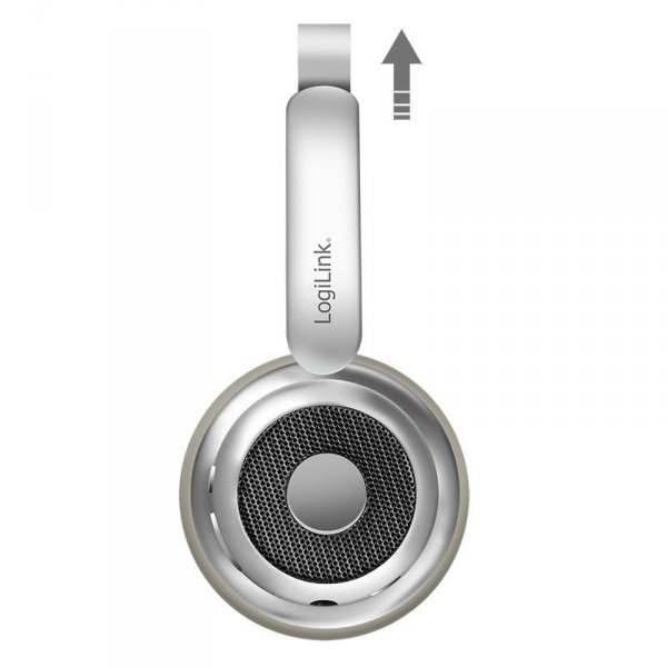 LogiLink Słuchawki z mikrofonem, BT6.0, ANC, srebrne
