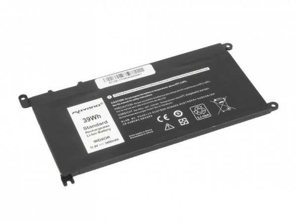 Movano Bateria WDX0R P75F P62F P66F T2JX4 WDXOR do Dell - 3400 mAh (39 Wh)