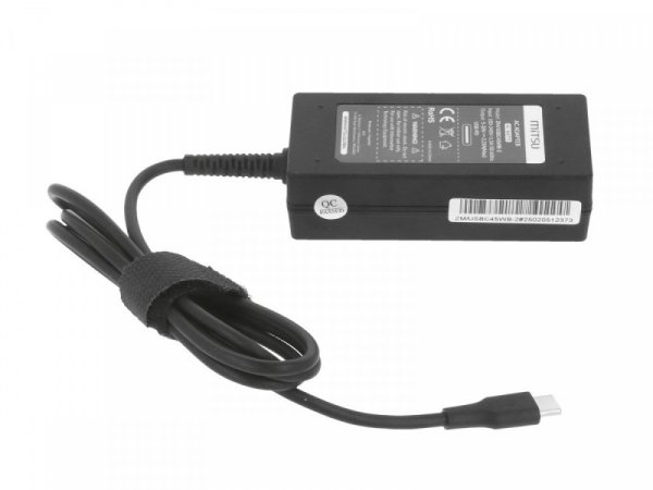 Mitsu Zasilacz ładowarka do laptopa 45W USB-C 5V-9V-12V-15V/3A, 20V/2.25A PD