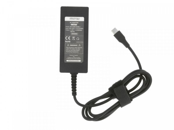 Mitsu Zasilacz ładowarka do laptopa 45W USB-C 5V-9V-12V-15V/3A, 20V/2.25A PD