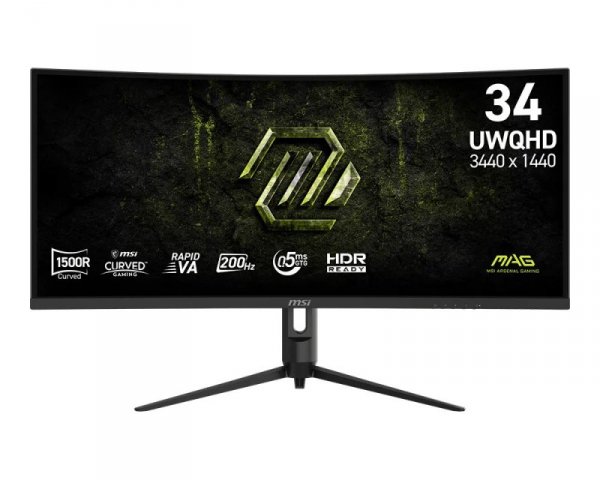 MSI Monitor 34 cale MAG 342CQRF E20 UWQHD/Curved/200Hz/czarny