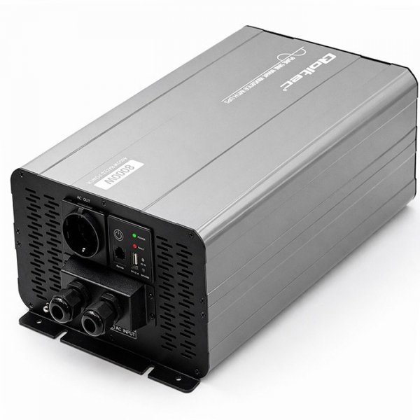 Qoltec Przetwornica napięcia Pure Sine Wave | 12V na 230V | 4000/8000W |UPS BYPASS